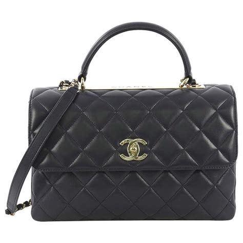 8364064 chanel bag|CHANEL Lambskin Quilted Large Trendy Spirit Top Handle Bag .